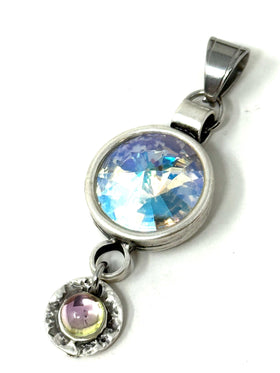 Austrian Crystal Pendant Necklace - Handmade Jewelry #8299D