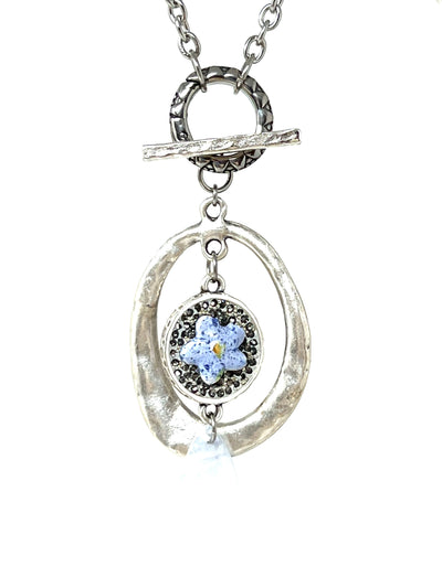 Floral Gemstone Interchangeable Necklace Pendant