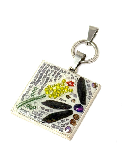 Mosaic Floral Tulip Pendant Necklace. Mix and match pendants with one versatile chain to make a statement!