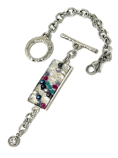 Swarovski Pearl and Crystal Interchangeable Beaded Bracelet Pendant #3417BC