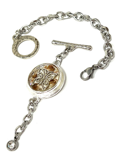 Butterfly Crystal Bracelet — Interchangeable Beaded Bracelet Pendant #3422BC