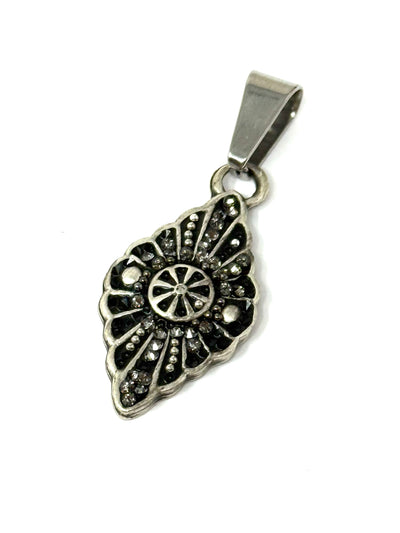 Cute Black Pave' crystal pendant handmade for you to wear all the time or with your favorite outfit.