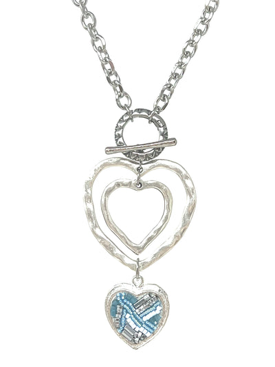 Mosaic Heart Pendant Necklace
