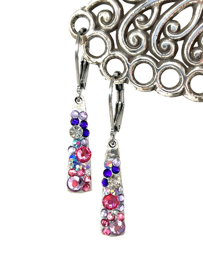 Handmade Pretty Little Colorful Crystal Beaded Earrings