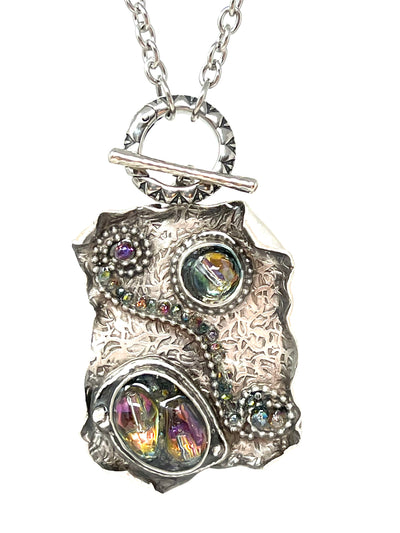 Crystal Beaded Pendant Necklace