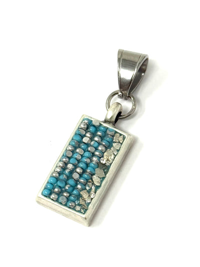 Handmade Glass Seed Bead Mosaic Floral Pendant features a striking design, making it ideal for daily wear and a great way to showcase your personal style.