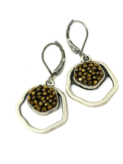Handmade Brown Mosaic Seed Bead Earrings! They're beautifully crafted and designed to help you shine effortlessly, all while being lightweight and comfortable for everyday wear.