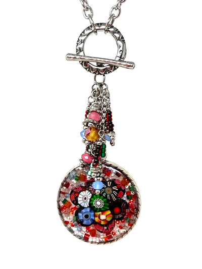 Colorful Enamel Interchangeable Beaded Necklace Pendant