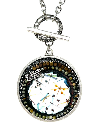 Dragonfly Interchangeable Mosaic Necklace Pendant