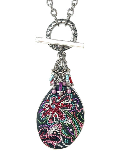 Interchangeable Mosaic Pearl Pendant Necklace
