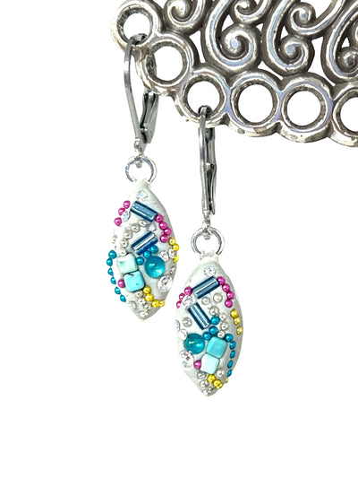 Handmade Summer Mosaic Beaded Earrings