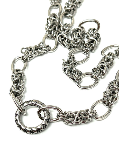 Super Chunky Byzantine "O Ring" Stainless Steel Chain