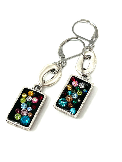 Handmade Multi-Color Swarovski Crystal Earrings