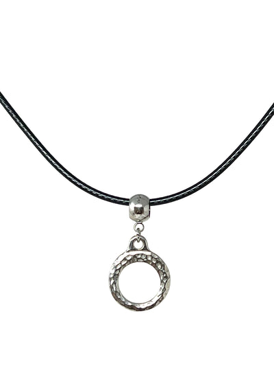 Black Rope Leather Necklace #124C