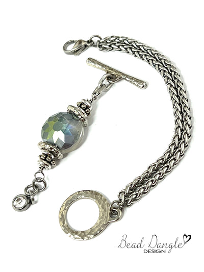 Colorful Interchangeable Crystal Bracelet Pendant #3365BC