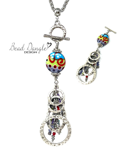 Colorful Lampwork Necklace — Interchangeable Design #5248D